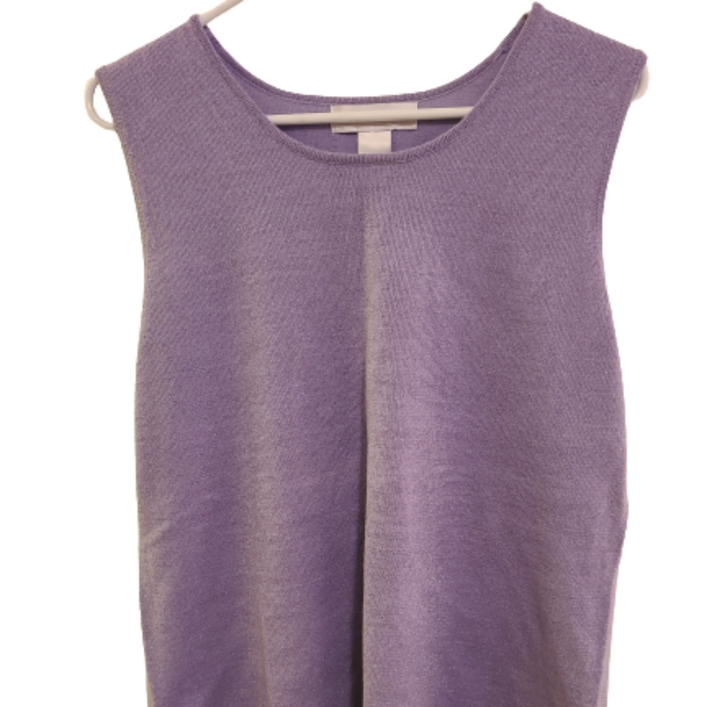 NWOT Susan Graver style Sleeveless Metallic Shirt